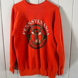 Vintage Pennsylvania Buck Hunter Sweatshirt Signal USA XL